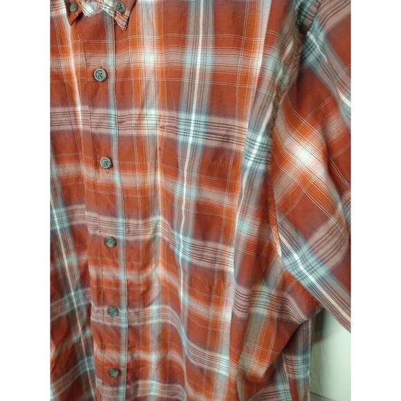 Eddie Bauer Men's Shirt 2XL Collared Button Front Short Sleeve Plaid Pocket... - Picture 4 of 8